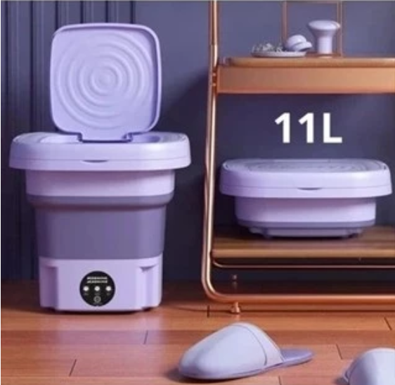 Mini máquina de lavar roupa 11L, dobrável portátil moderna de lavar automática roupa